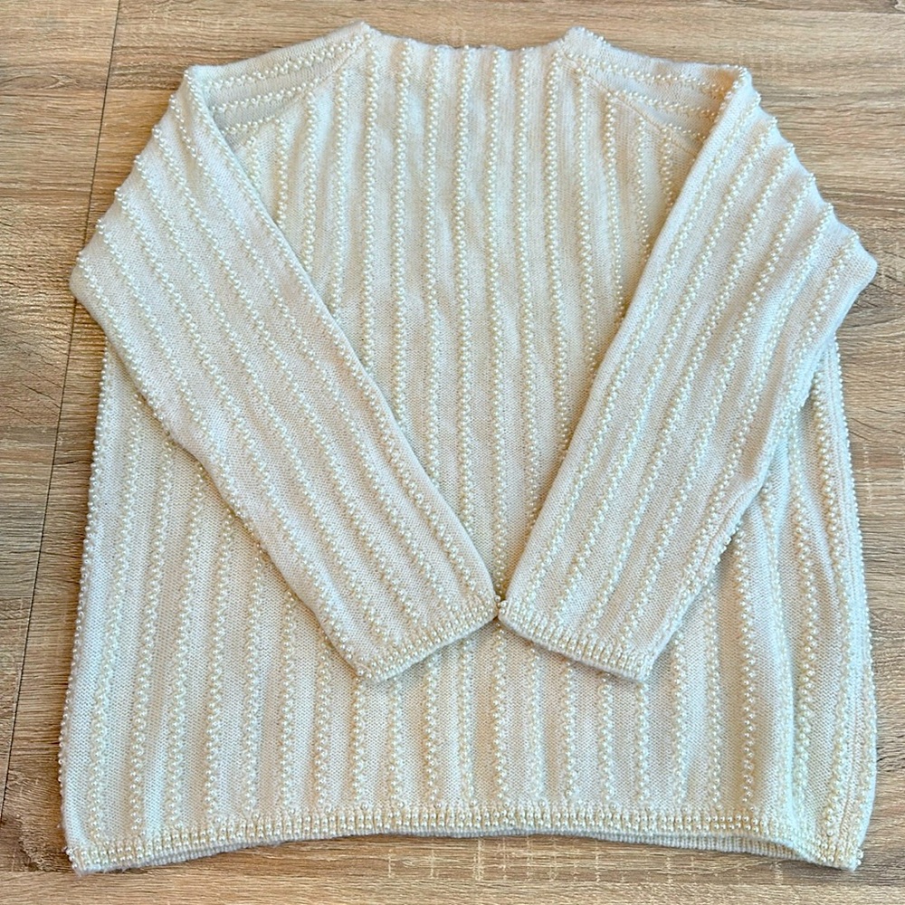 Vintage lambswool pearl sweater
